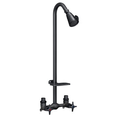 Homewerks Outdoor Shower Kit front view with soap dish