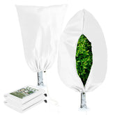 Homimp plant cover front view with zipper and drawstring