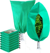 Homimp Plant Covers 8 Pack Green front view with zipper
