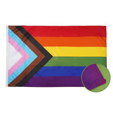 Homissor Progress Pride Rainbow Flag 3x5 ft front view
