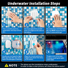 Homly Rechargeable Submersible Pool Light colour changing options