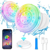 Homly Rechargeable Submersible Pool Light front view with LED beads