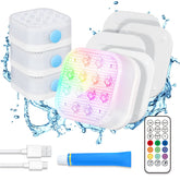Homly rechargeable submersible pool lights in multiple colours