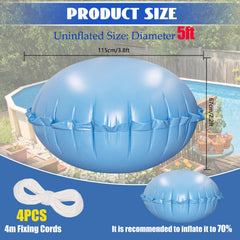 HOMSHIAM 5 ft pool pillow with fixing cords included