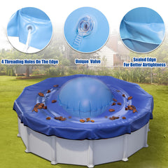 HOMSHIAM pool pillow showing double-sealed edge detail