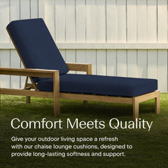 Honeycomb Chaise Cushion side view showing thickness