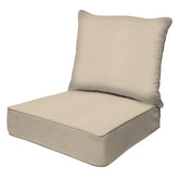Honeycomb Deep Seat Cushion 24x23 in Textured Solid Almond front view