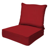 Honeycomb Deep Seat Cushion 24x23 inch in Textured Solid Imperial Red front view
