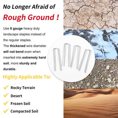 HongWay 8 gauge landscape staples in outdoor setting