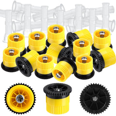 Honoson 16 Pcs Sprinkler Heads Replacement, 12 Van, Yellow front view