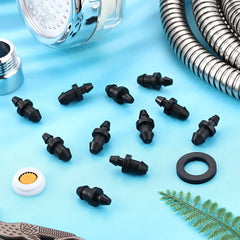Honoson drip irrigation plugs arranged on a garden table