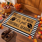 Honoson Fall Football Welcome Doormat with humorous slogan