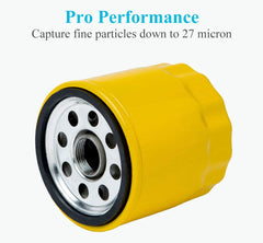 HOODELL oil filter side view showing dimensions