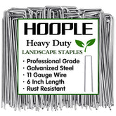 HOOPLE 200 Pack 6 Inch galvanized landscape staples in storage box