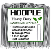HOOPLE 4 Inch Galvanized Landscape Staples pack front view