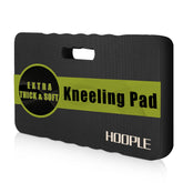HOOPLE Extra Thick Kneeling Pad front view, black, 17.5x11 inches