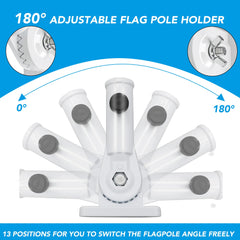 HOOPLE Flag Pole Holder adjustable angle display