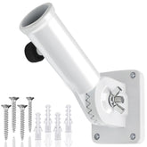 HOOPLE Flag Pole Holder, adjustable design in white