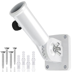 HOOPLE Flag Pole Holder, adjustable design in white