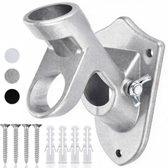 HOOPLE Flag Pole Holder silver model front view