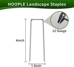 HOOPLE Galvanized Staples in a garden setting