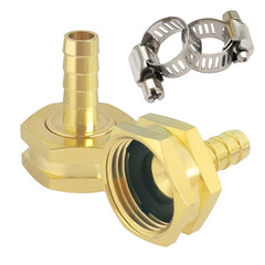 Hooshing 2PCS Garden Hose Swivel Adapter 1/2 inch barb and 3/4 inch GHT female thread