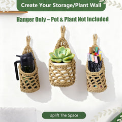 HOREAKHJ Macrame Wall Plant Hanger displayed in a modern room