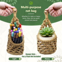 HOREAKHJ Macrame Wall Plant Hanger hanging indoors with plant
