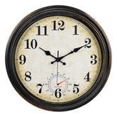 Horizent 16 Inch Outdoor Clock front view with bronze design