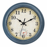 Horizent 8-inch outdoor clock blue model front view