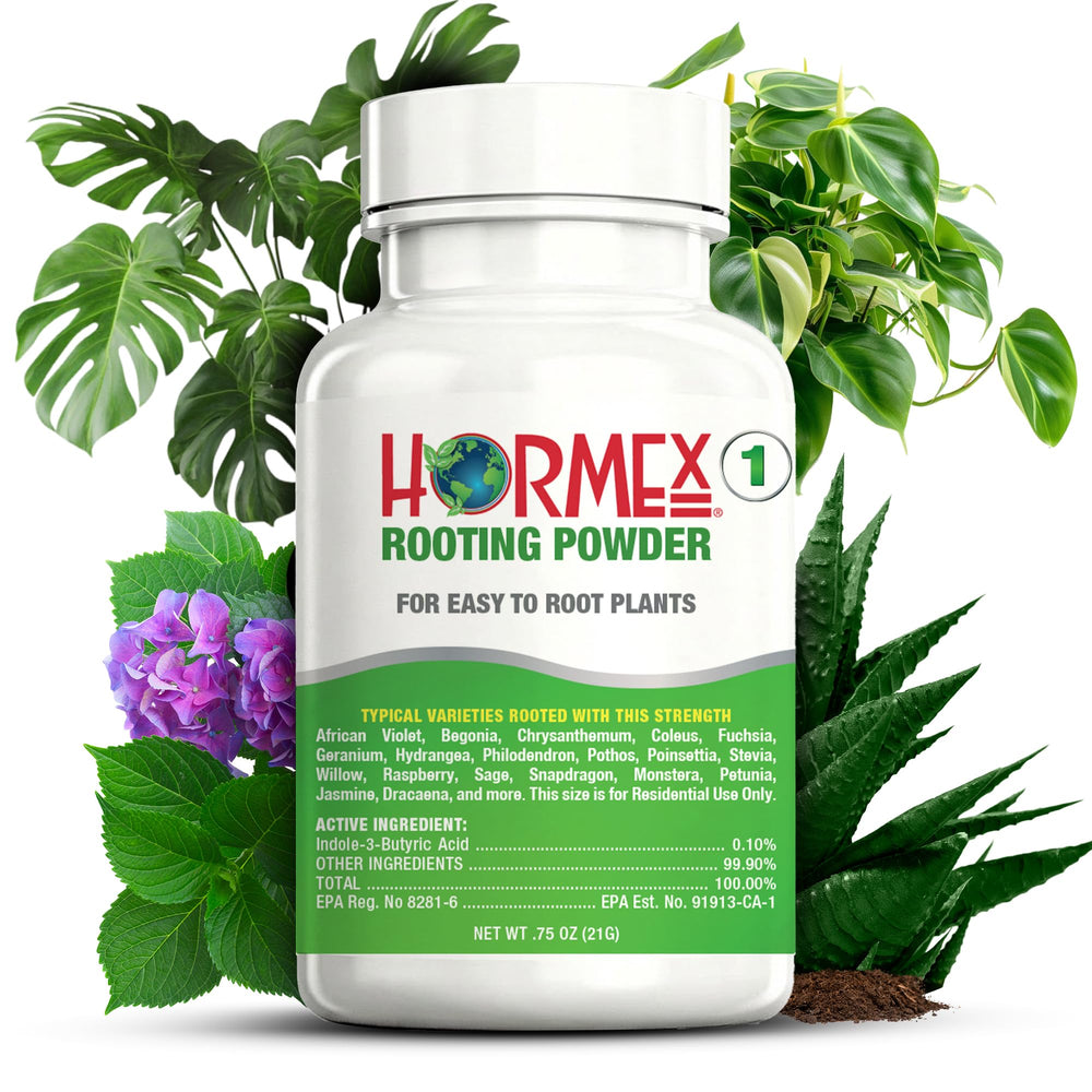 Hormex Rooting Hormone Powder #1 front view packaging