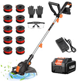 HortiHub Electric Weed Wacker black and orange front view