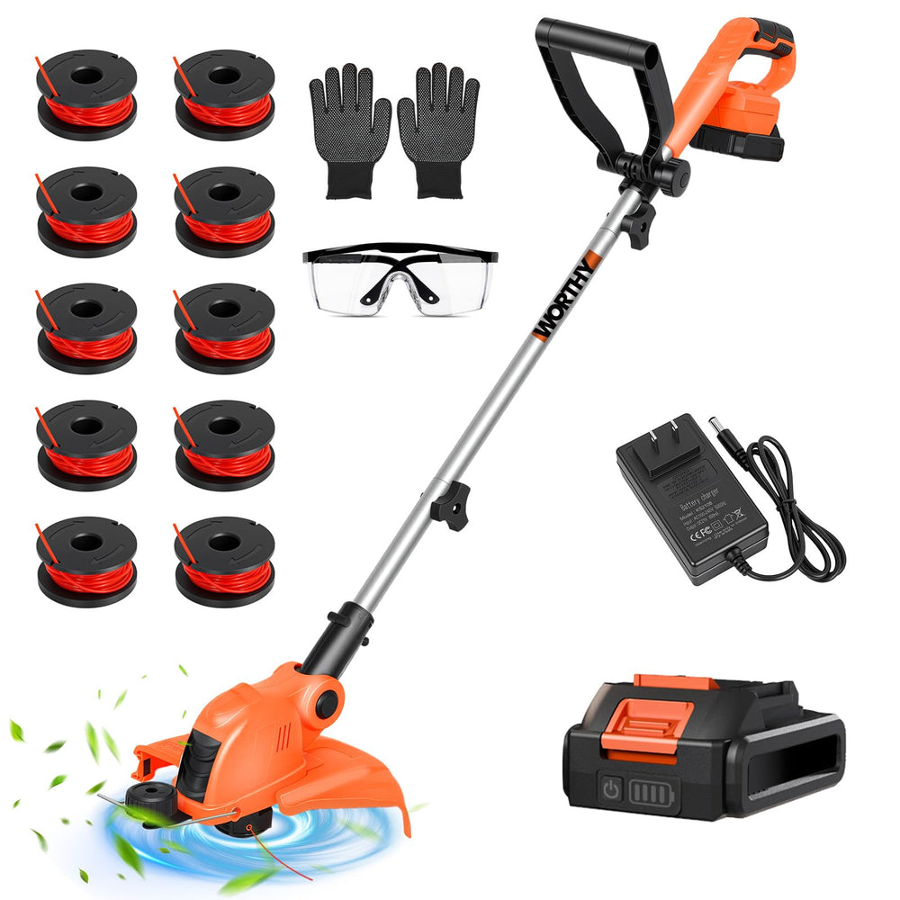 HortiHub Electric Weed Wacker front view with cutting head