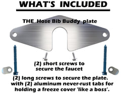 Hose Bib Buddy finished plate close-up