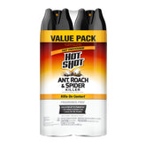 HOT SHOT Ant, Roach & Spider Killer twin pack, 17.5 oz cans