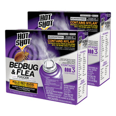 HOT SHOT BedBug & Flea Fogger 2 oz can front view