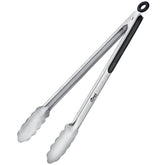 HOTEC 16 inch stainless steel kitchen tongs front view