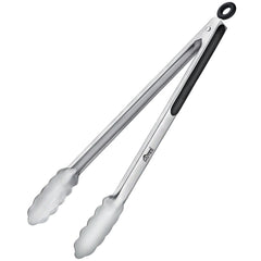 HOTEC 16 inch stainless steel kitchen tongs front view