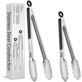 HOTEC 9-inch stainless steel tongs front view
