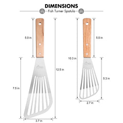 HOTEC Fish Spatula set including small and large spatula