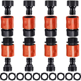 Hotop 16 Pcs Garden Hose Quick Connector Set in Red and Black