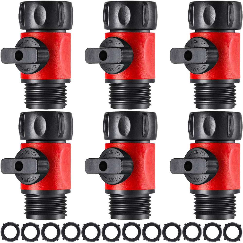 Hotop 3/4 inch garden hose shut off valve pack of 6