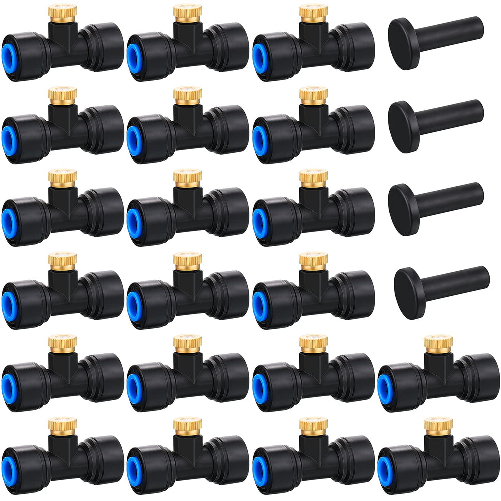 Hotop Misting Nozzles 20 pcs brass and plastic fitting set