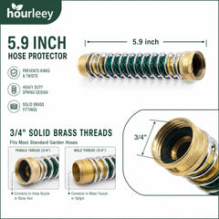 Hourleey Garden Hose Protector 2 pack with rubber washers