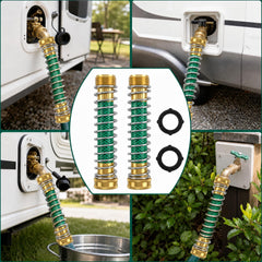 Hourleey garden hose protector close-up showing spring design