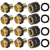 Hourleey garden hose quick connector set, 12 pieces in gold color
