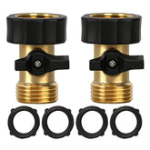 Hourleey Garden Hose Shut Off Valve 3/4 inch black model front view