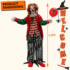 Hourleey Halloween clown with black tripod stand