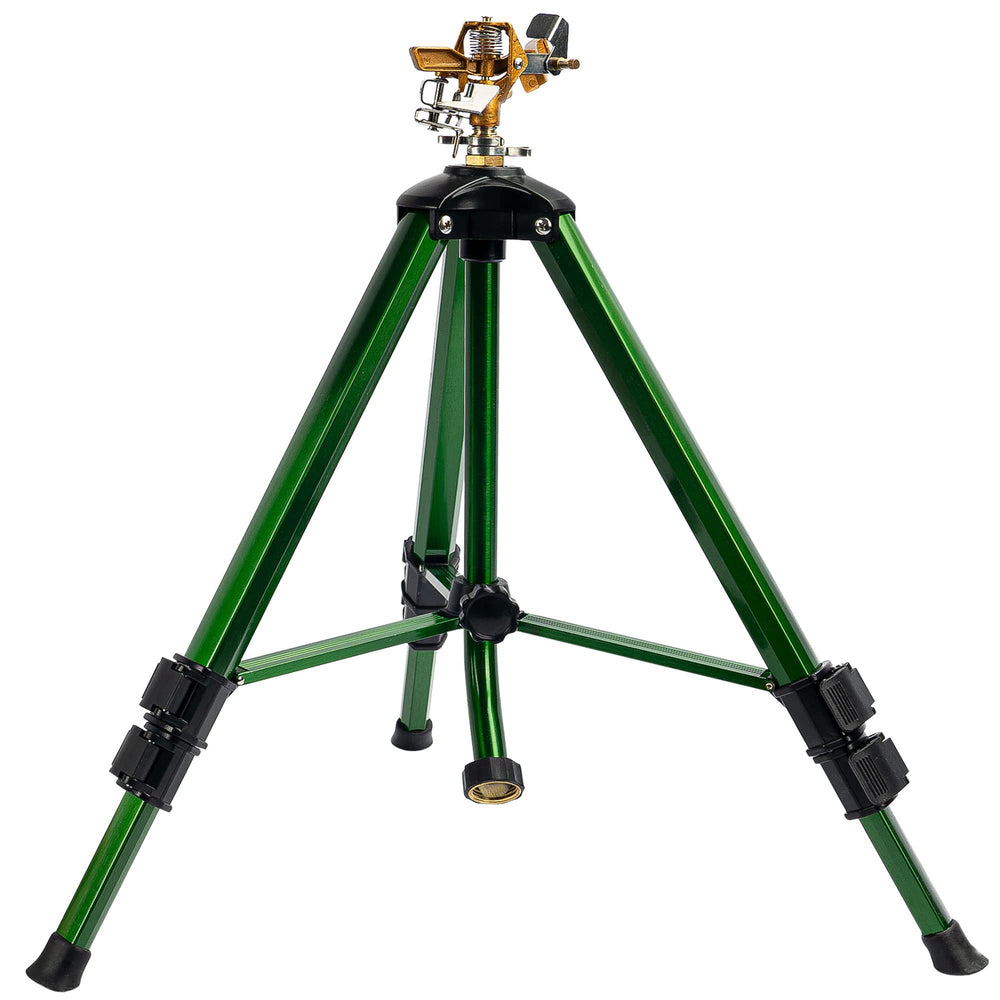 Hourleey Impact Sprinkler on tripod base with brass head