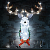Hourleey Lighted Christmas Reindeer Head 3D design with LED lights